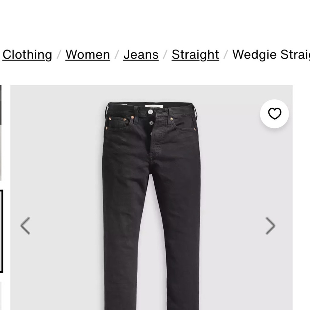 Levi's Womens Wedgie Straight Black Jeans 31
